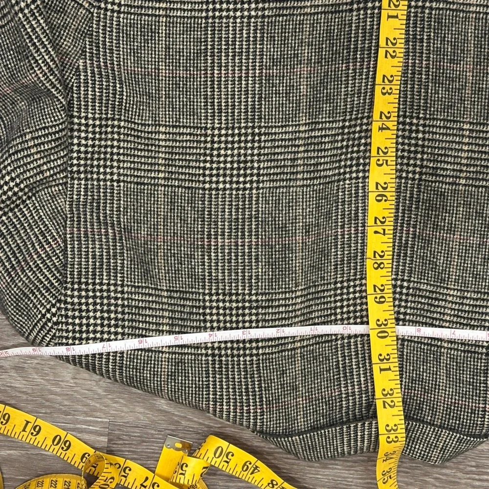 Brooks Brothers Camel Hair Blazer Mens 43L Glen Plaid Sport Coat Vintage Preppy